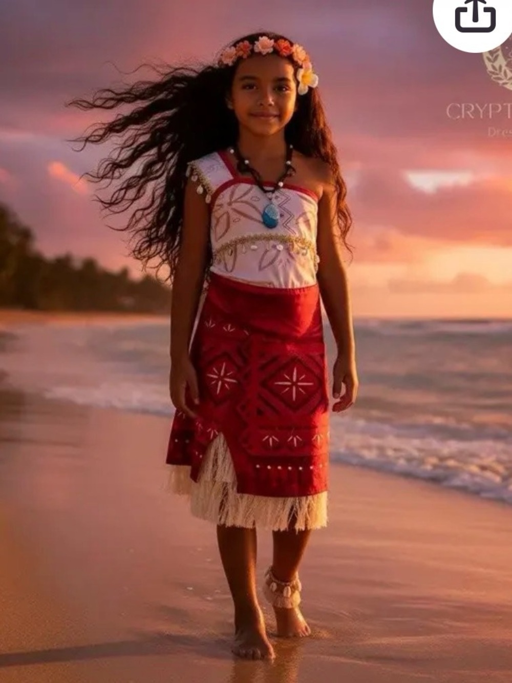 Moana inspired costume dress for girls 3T